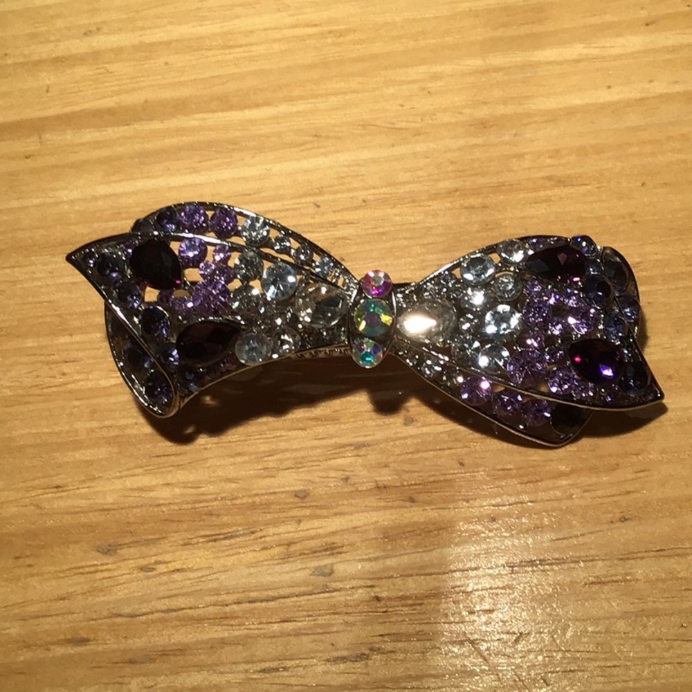 Purple rhinestone Hair Clip
